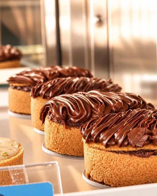 Bolinhos com cobertura de chocolate